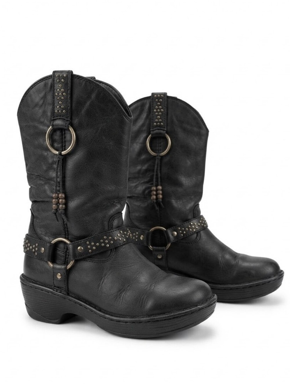 Durango Black Leather Harness Western Boots RD3860 Women’s Size 7.5